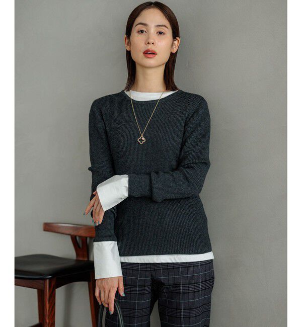 組曲「コットンベア天竺 カフス袖ロングTシャツ」|Tシャツ・カットソー|