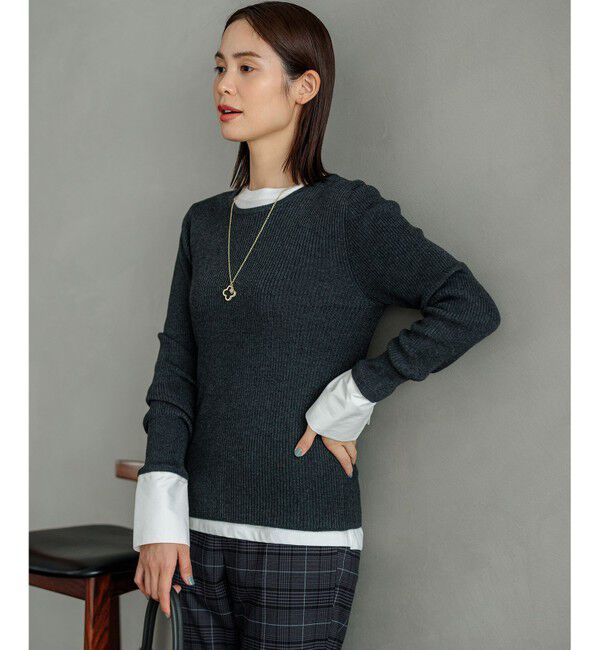 組曲「コットンベア天竺 カフス袖ロングTシャツ」|Tシャツ・カットソー|