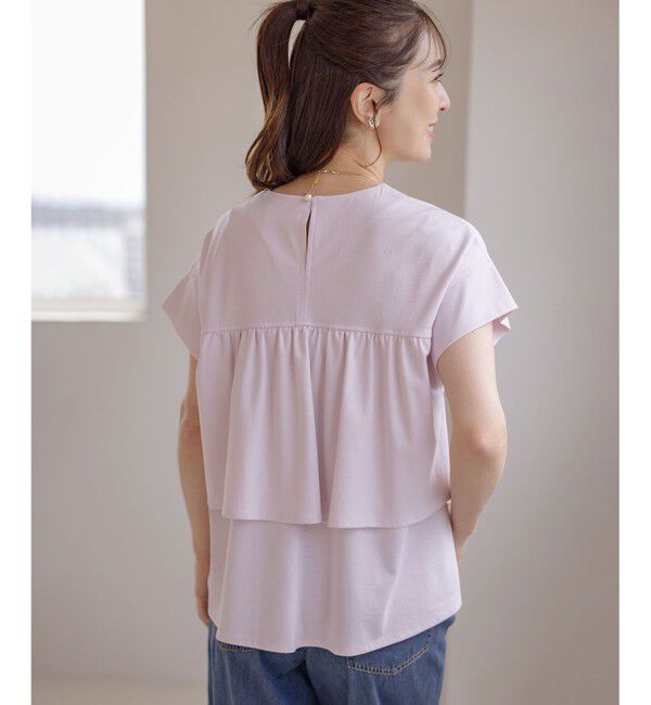 組曲「バックフリル カットソー」|Tシャツ・カットソー|ピンク系
