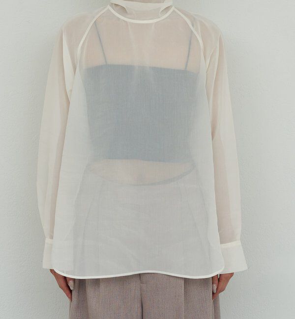  「【手洗い可】シアーボウタイブラウス」|シャツ・ブラウス|