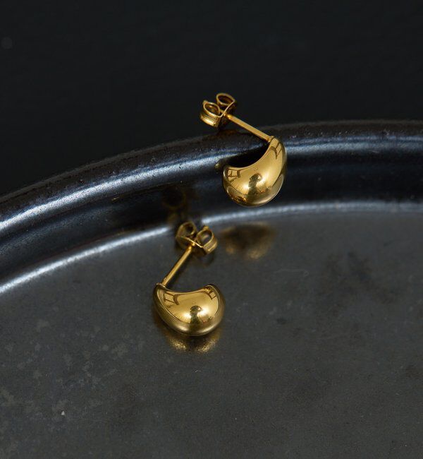  「ステンレス グレインピアス」|リング|ゴールド