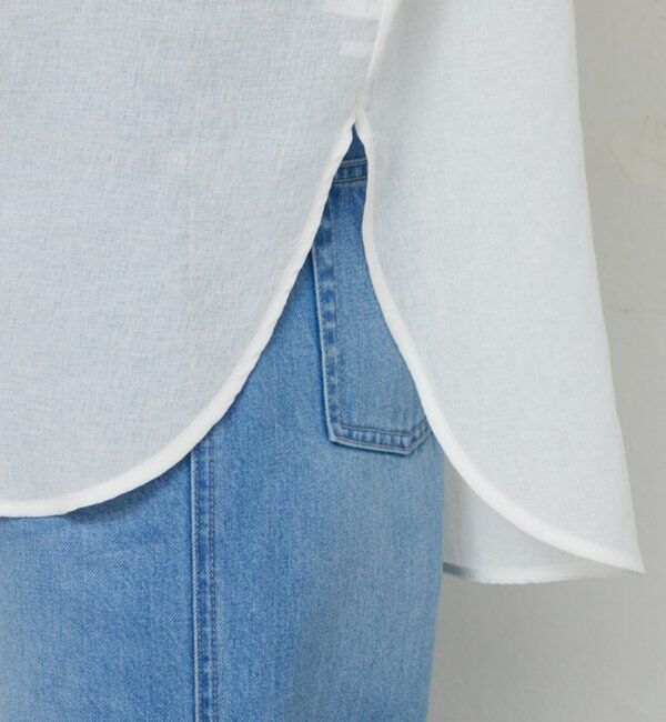  「【手洗い可】ラウンドTガーゼブラウス」|シャツ・ブラウス|