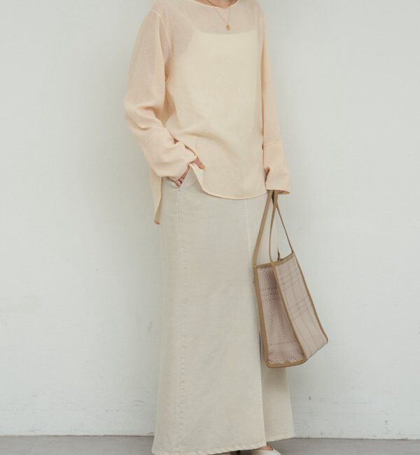  「【手洗い可】ラウンドTガーゼブラウス」|シャツ・ブラウス|