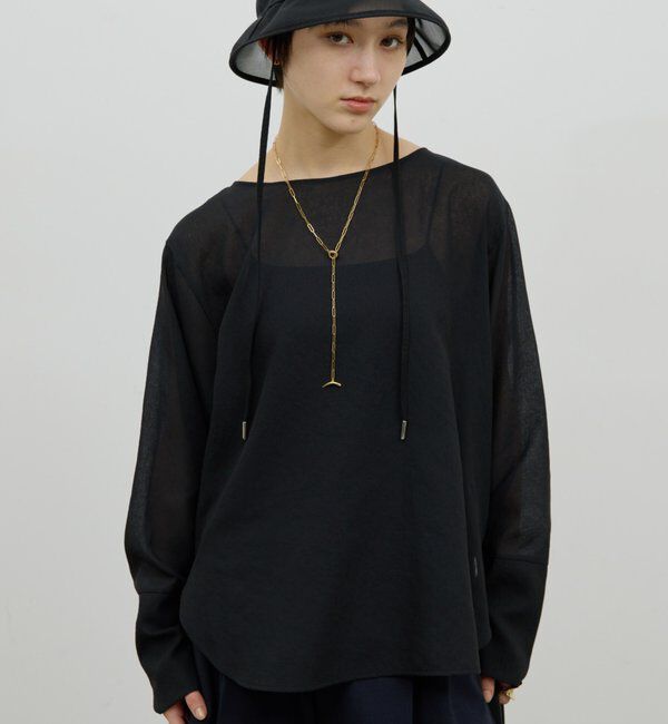  「【手洗い可】ラウンドTガーゼブラウス」|シャツ・ブラウス|