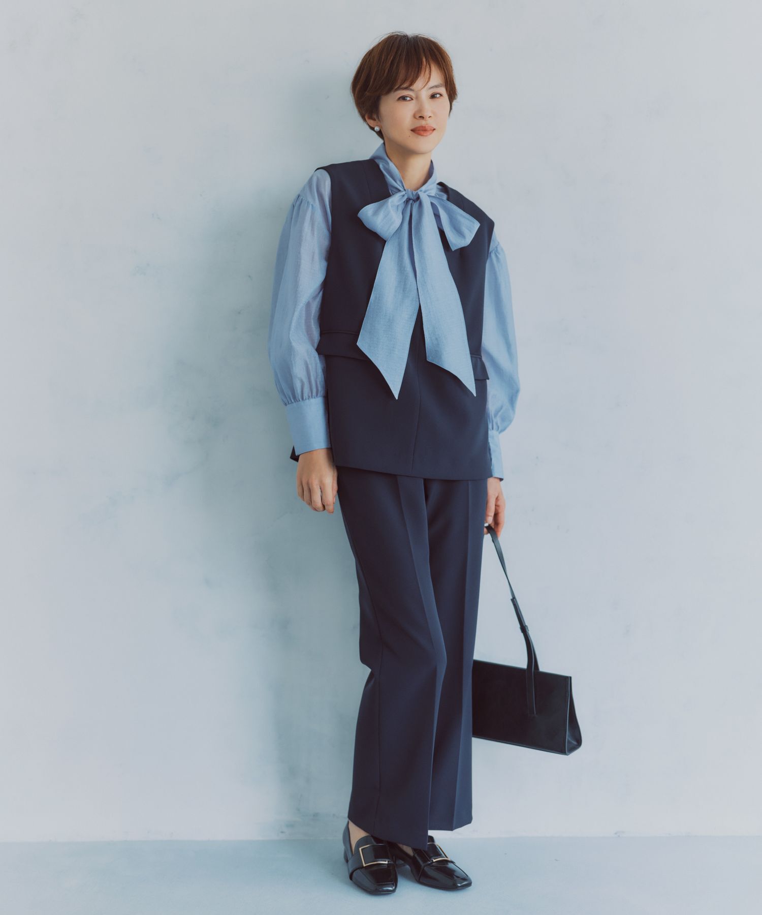  「【セレモニー】C＊ベストセットアップ」|ベスト・ジレ|ネイビー