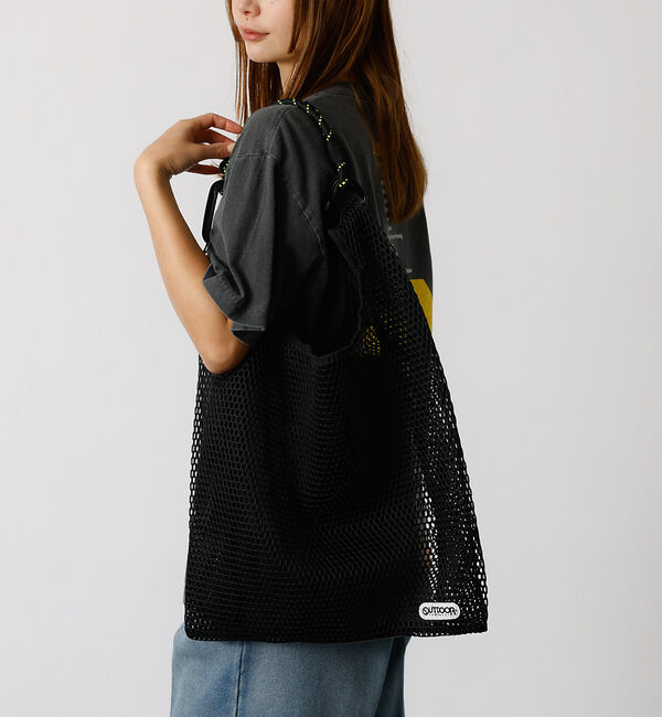 ABAHOUSE「【OUTDOOR PRODUCTS / アウトドアプロダクツ】Mesh Shop」|トートバッグ|ブラック