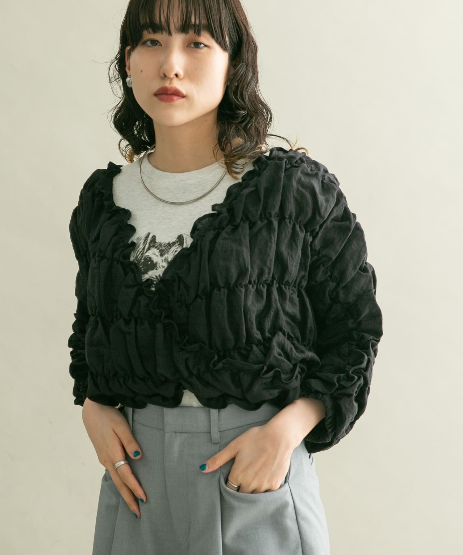  「マルチWAYシャーリングブラウス」|シャツ・ブラウス|