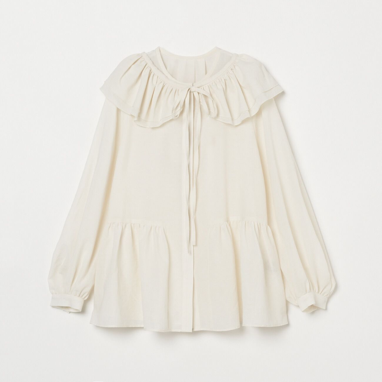HELIOPOLE「HELIOPOLE DETACHABLE FRILL BLOUSE」|シャツ・ブラウス|アイボリー