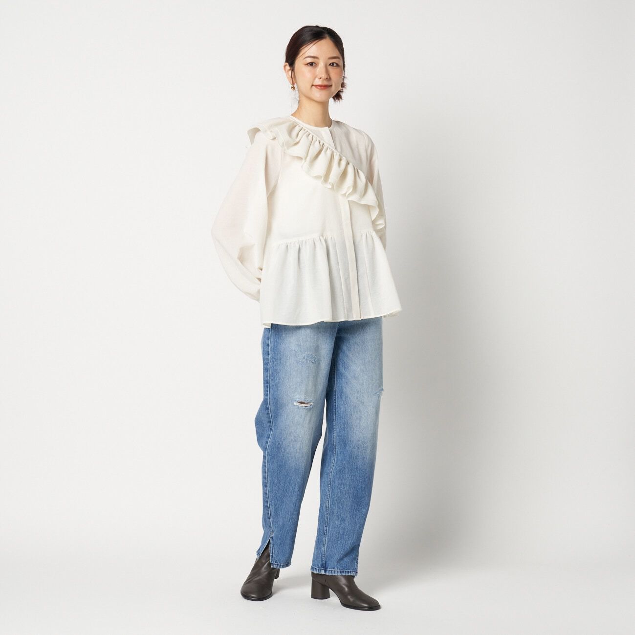 HELIOPOLE「HELIOPOLE DETACHABLE FRILL BLOUSE」|シャツ・ブラウス|
