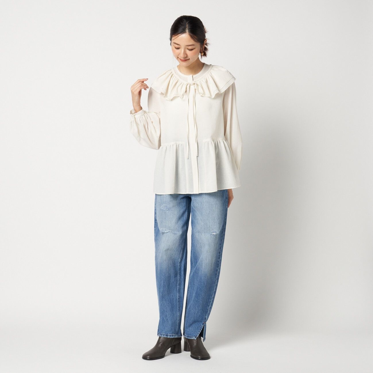 HELIOPOLE「HELIOPOLE DETACHABLE FRILL BLOUSE」|シャツ・ブラウス|