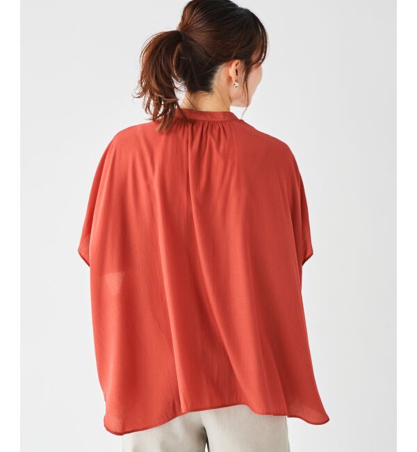 le.coeur blanc「《WEB限定アイテム》フロントボタンフレアギャザーブラウス」|シャツ・ブラウス|