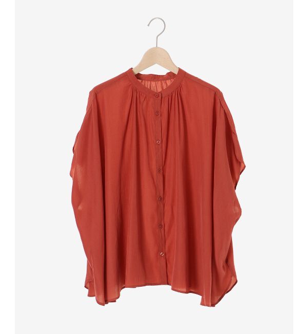 le.coeur blanc「《WEB限定アイテム》フロントボタンフレアギャザーブラウス」|シャツ・ブラウス|