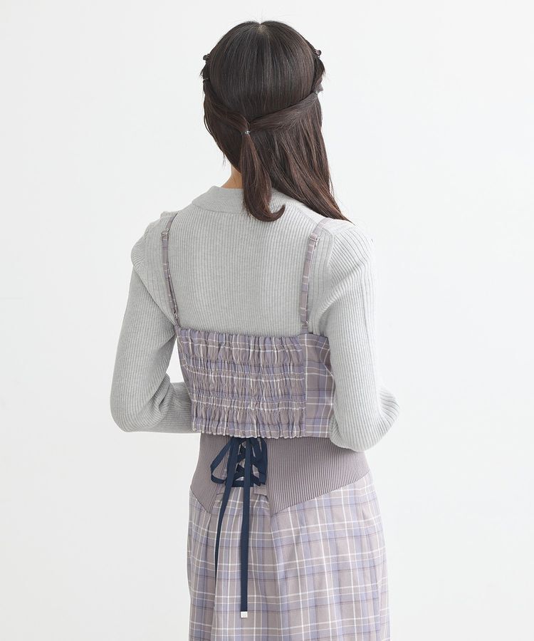 earth music&ecology「リボンドレープビスチェ」|ベスト・ジレ|