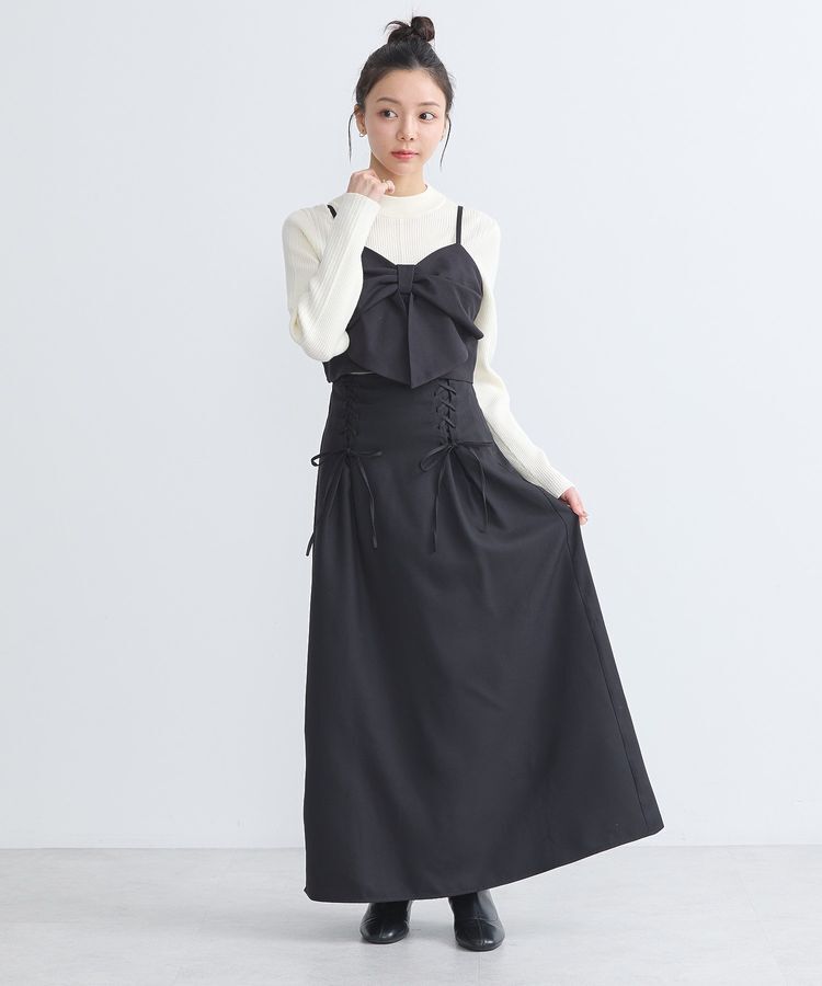 earth music&ecology「リボンドレープビスチェ」|ベスト・ジレ|