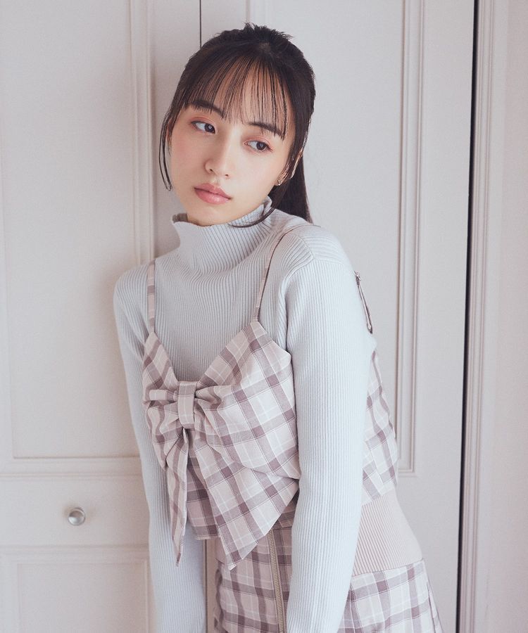 earth music&ecology「リボンドレープビスチェ」|ベスト・ジレ|