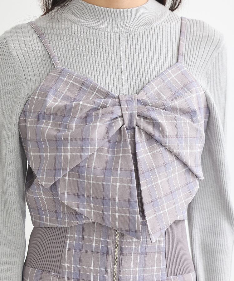 earth music&ecology「リボンドレープビスチェ」|ベスト・ジレ|