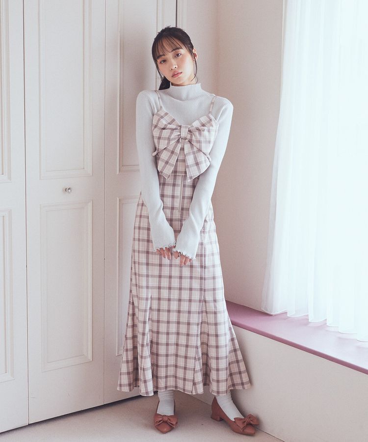 earth music&ecology「リボンドレープビスチェ」|ベスト・ジレ|