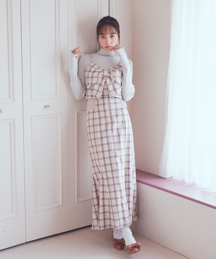 earth music&ecology「リボンドレープビスチェ」|ベスト・ジレ|