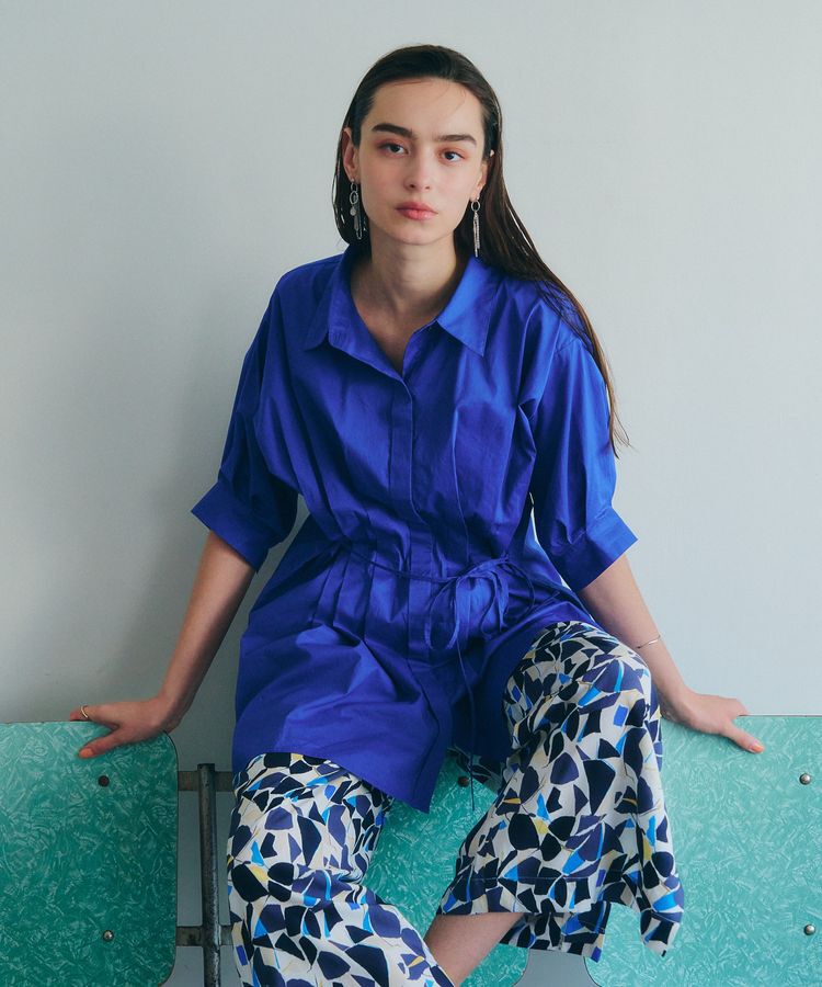 YECCA VECCA「【ORGABITS】タックロングシャツ」|シャツ・ブラウス|