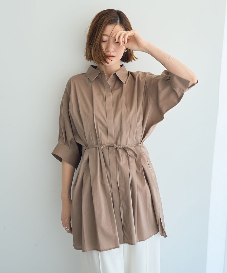 YECCA VECCA「【ORGABITS】タックロングシャツ」|シャツ・ブラウス|