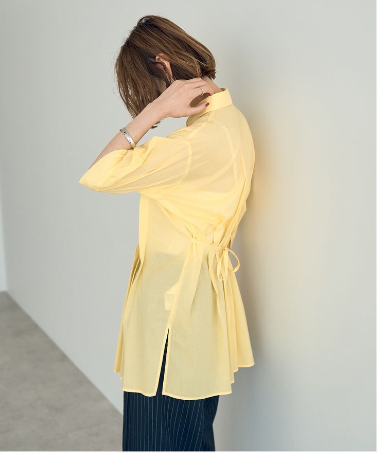 YECCA VECCA「【ORGABITS】タックロングシャツ」|シャツ・ブラウス|