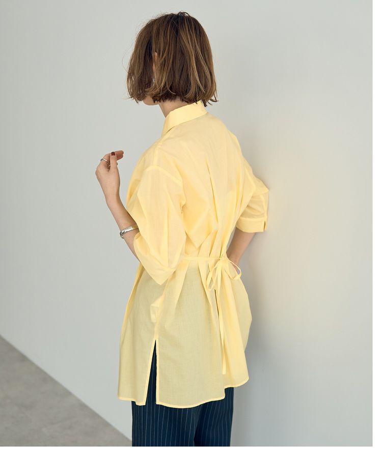 YECCA VECCA「【ORGABITS】タックロングシャツ」|シャツ・ブラウス|