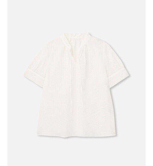 allureville「リップルスタンドカラーブラウス」|シャツ・ブラウス|