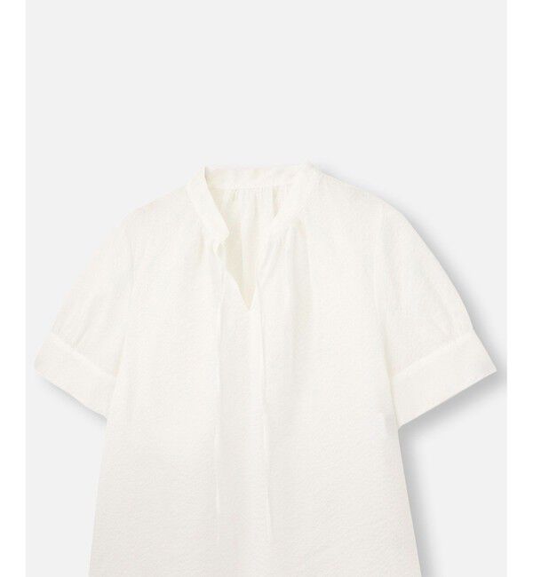 allureville「リップルスタンドカラーブラウス」|シャツ・ブラウス|