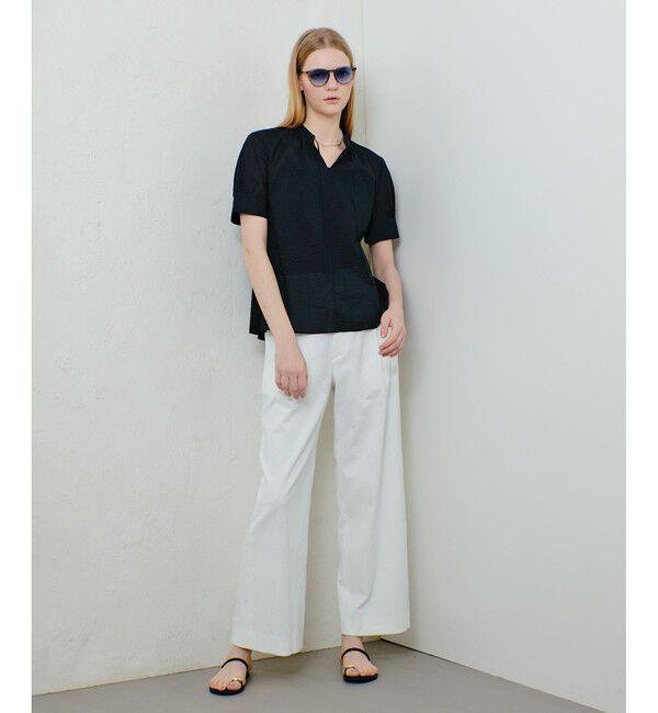 allureville「リップルスタンドカラーブラウス」|シャツ・ブラウス|