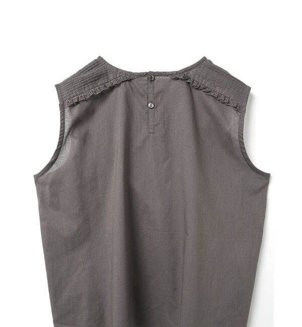 mizuiro ind「mizuiro ind ピンタック＆レースノースリーブプルオーバー」|シャツ・ブラウス|