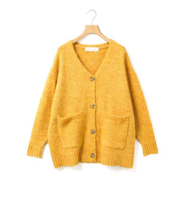 MARMARMAR「MARMARMAR ヘアリーVネックカーディガン」|カーディガン|イエロー