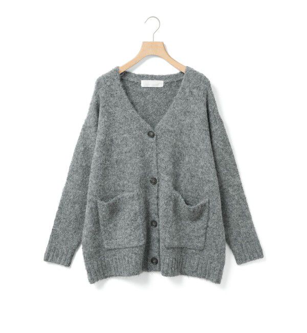 MARMARMAR「MARMARMAR ヘアリーVネックカーディガン」|カーディガン|グレー