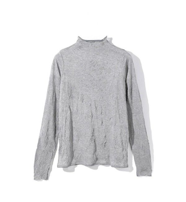 MIDIUMISOLID「MIDIUMISOLID for Ladies シアーハイネックインナー」|Tシャツ・カットソー|ライトグレー