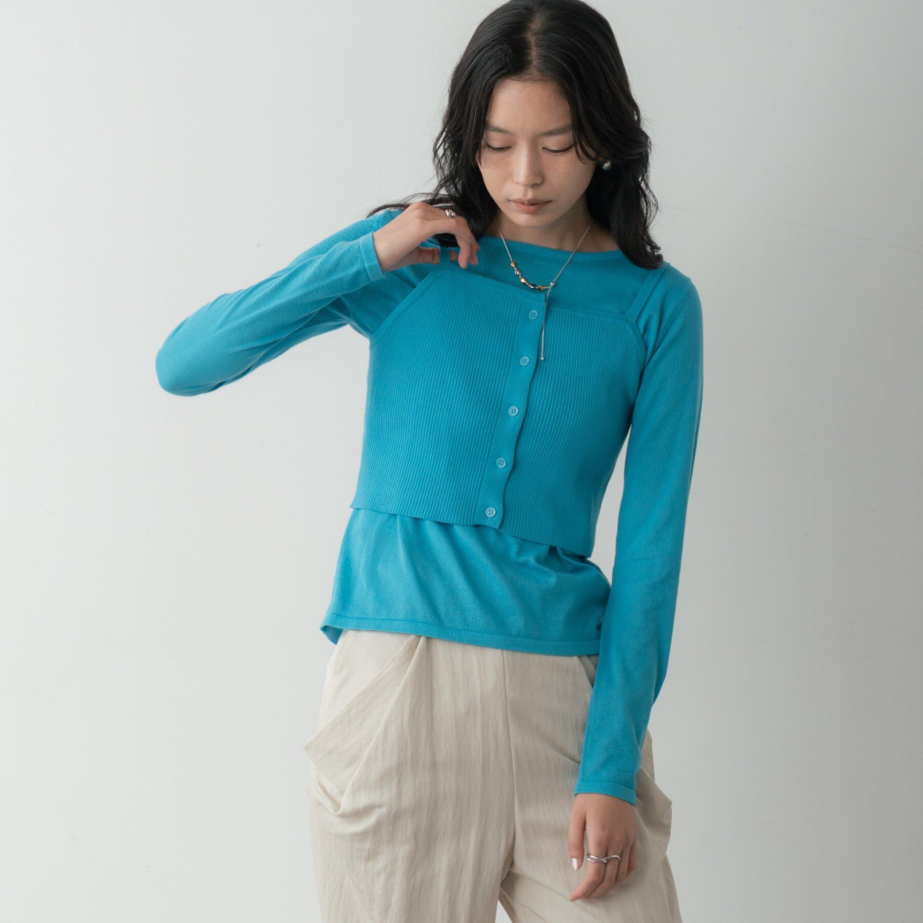 GALLEST「ビスチェレイヤードニット」|ニット・セーター|