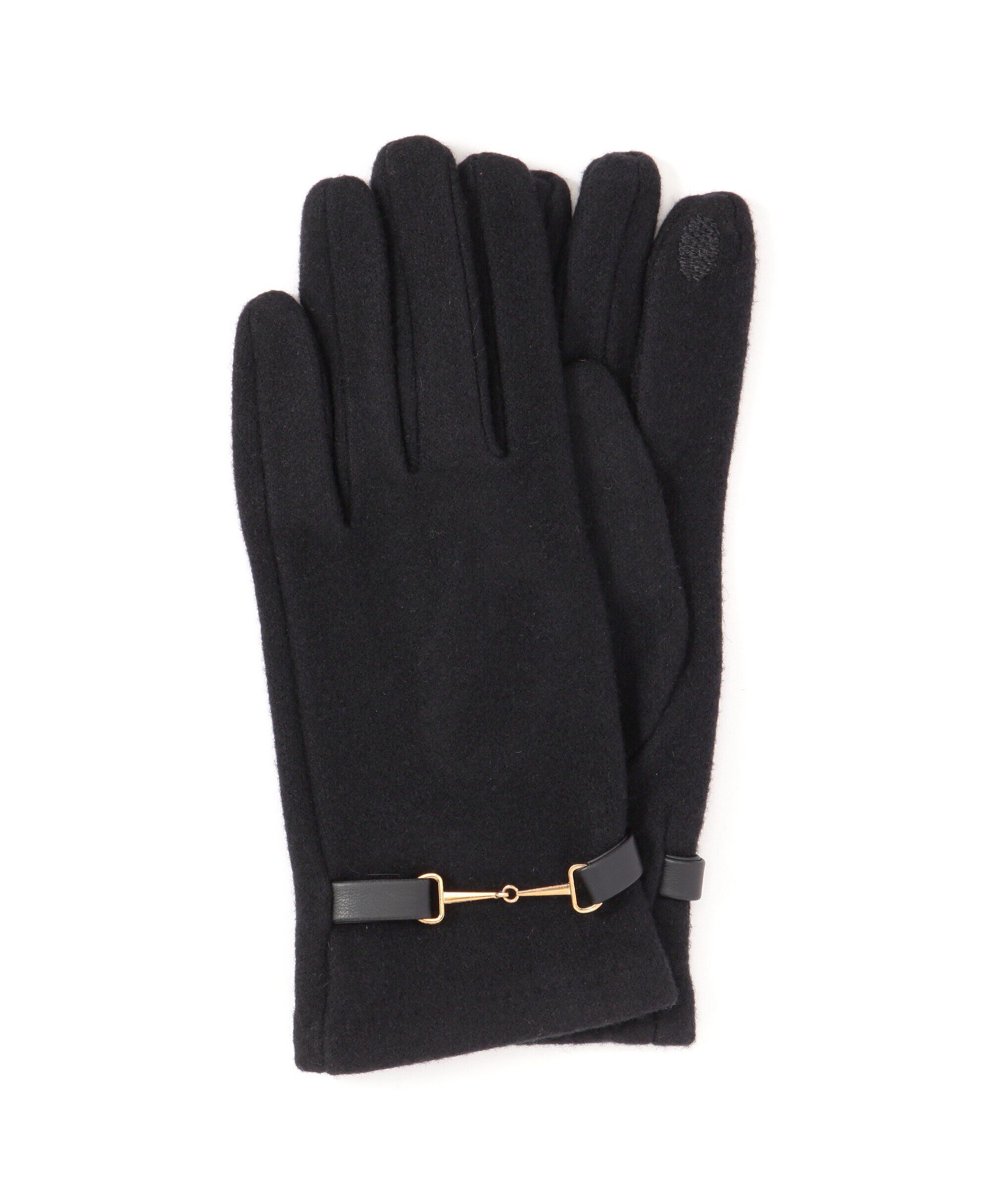  「ビットモチーフジャージグローブ」|手袋|クロ