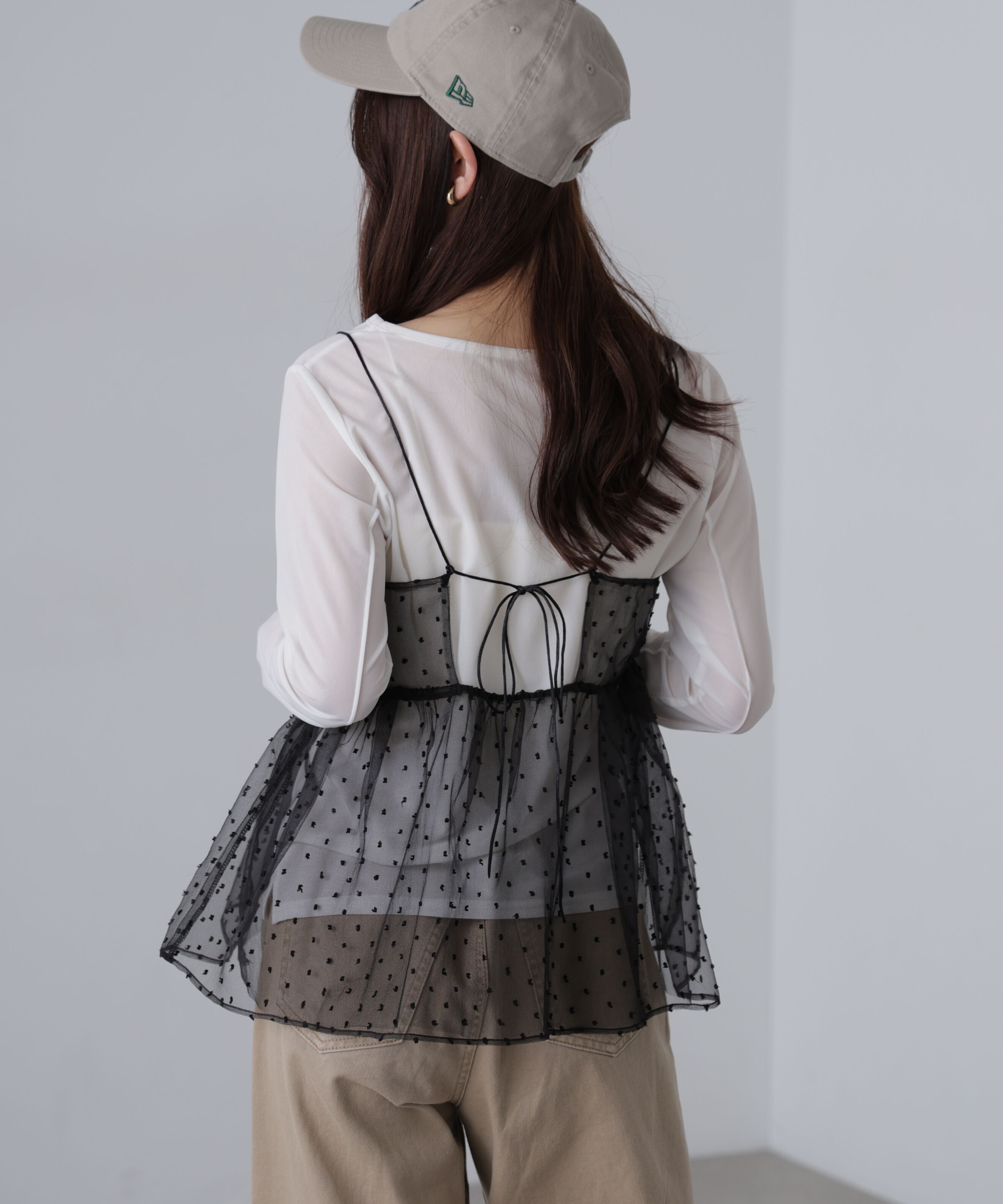  「ドットチュールビスチェ」|シャツ・ブラウス|