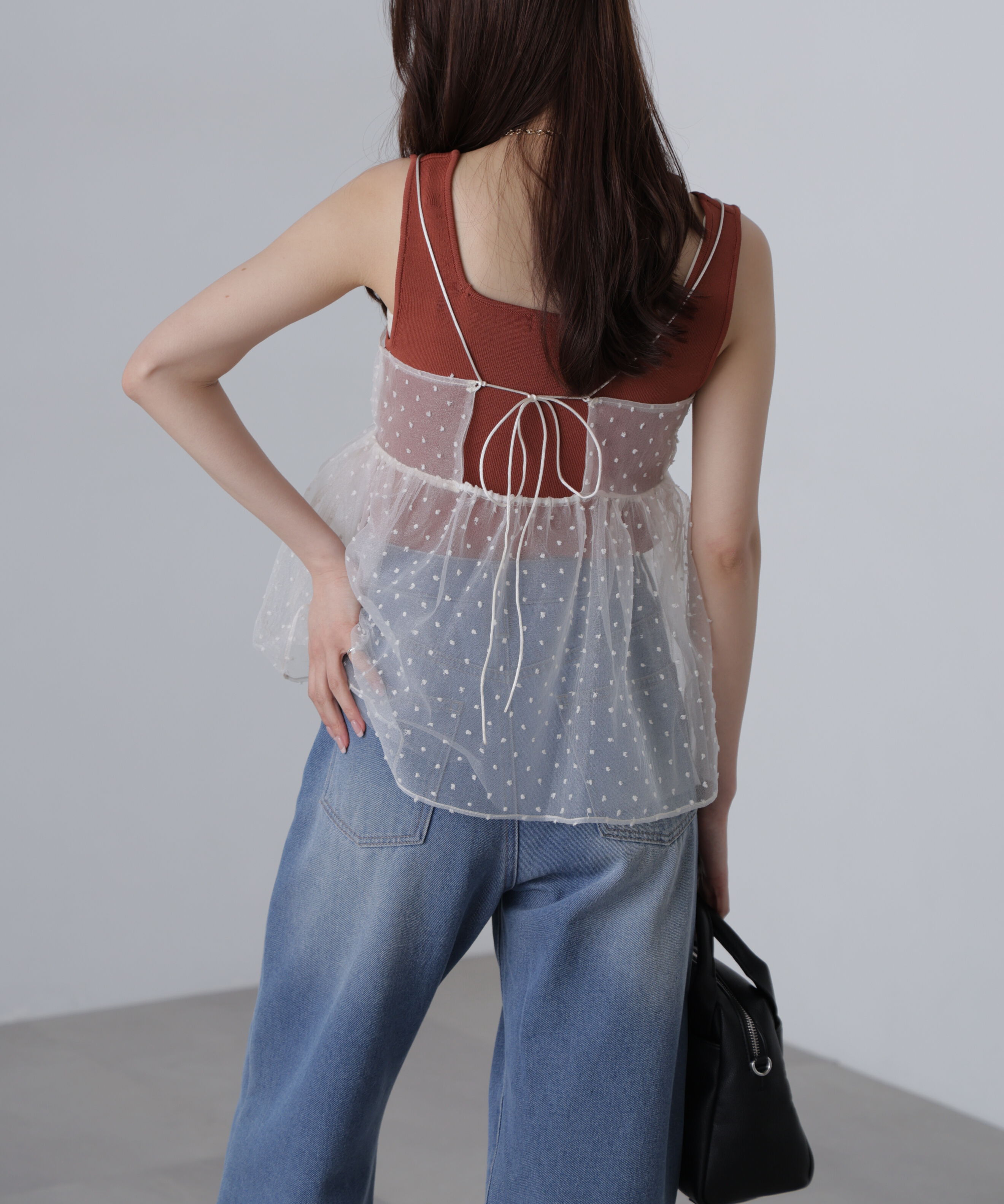  「ドットチュールビスチェ」|シャツ・ブラウス|