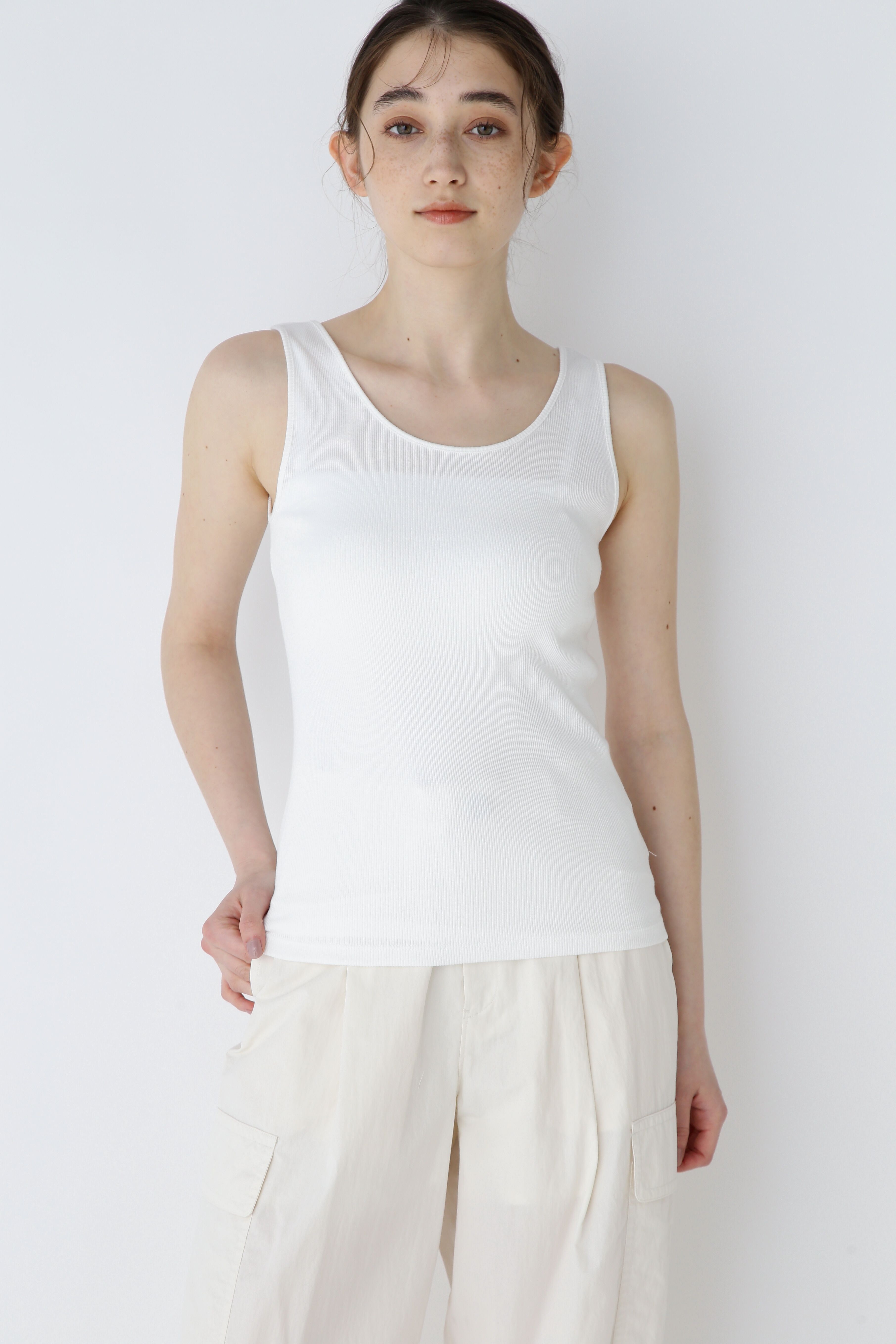  「◆オーガニック丸胴タンクトップ」|Tシャツ・カットソー|ホワイト