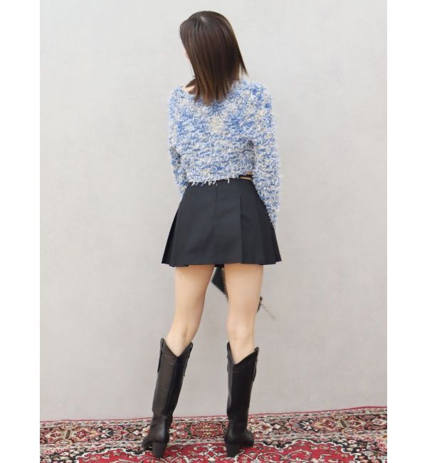 EVRIS「オープンウエストプリーツミニスカート」|スカート|