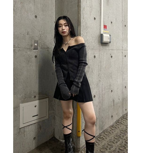 EVRIS「オープンウエストプリーツミニスカート」|スカート|