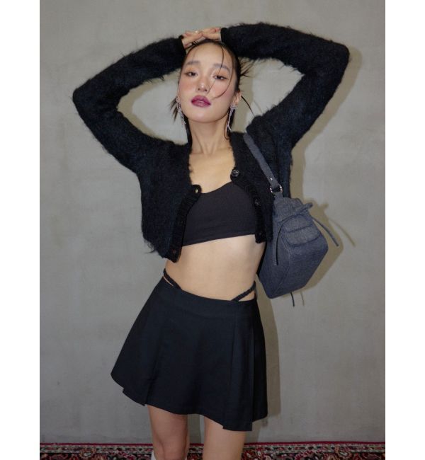 EVRIS「オープンウエストプリーツミニスカート」|スカート|