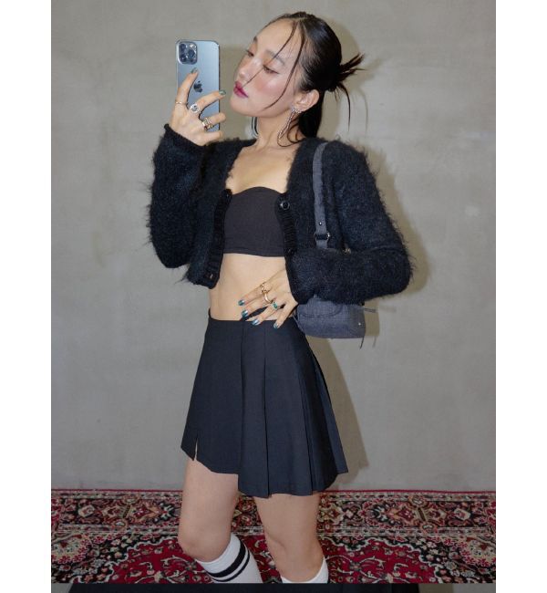 EVRIS「オープンウエストプリーツミニスカート」|スカート|