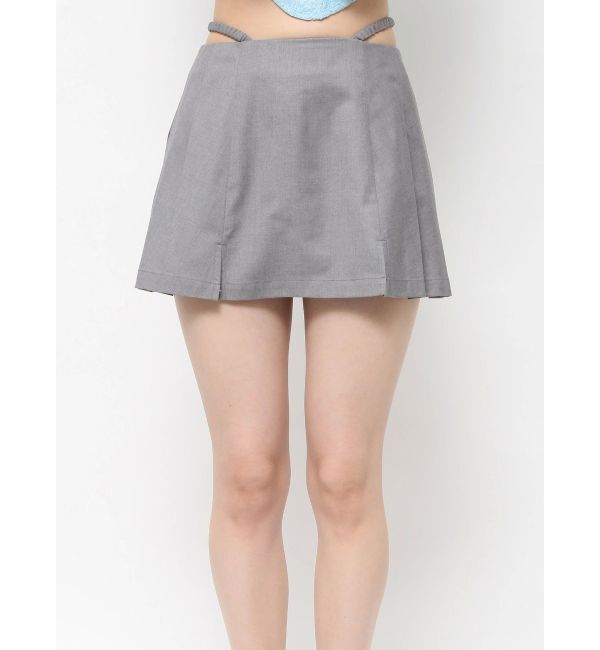 EVRIS「オープンウエストプリーツミニスカート」|スカート|