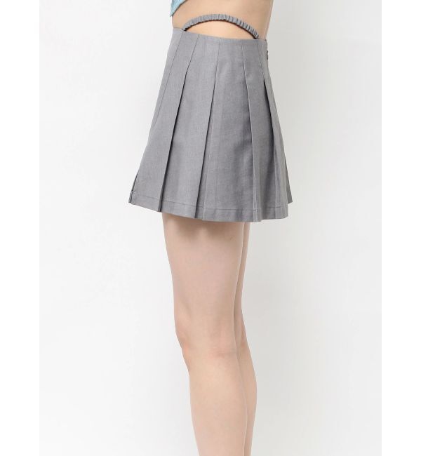EVRIS「オープンウエストプリーツミニスカート」|スカート|
