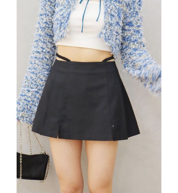 EVRIS「オープンウエストプリーツミニスカート」|スカート|