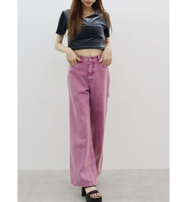 EVRIS「ベロアスキッパーショートトップス」|Tシャツ・カットソー|