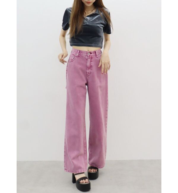 EVRIS「ベロアスキッパーショートトップス」|Tシャツ・カットソー|