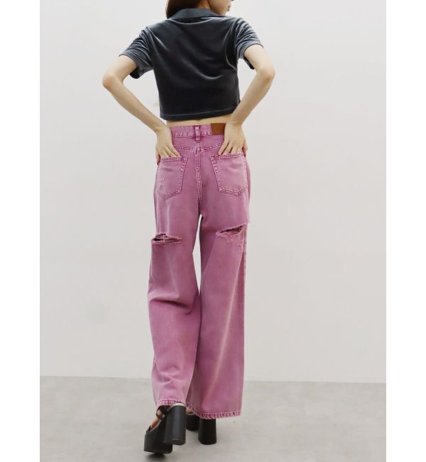 EVRIS「ベロアスキッパーショートトップス」|Tシャツ・カットソー|