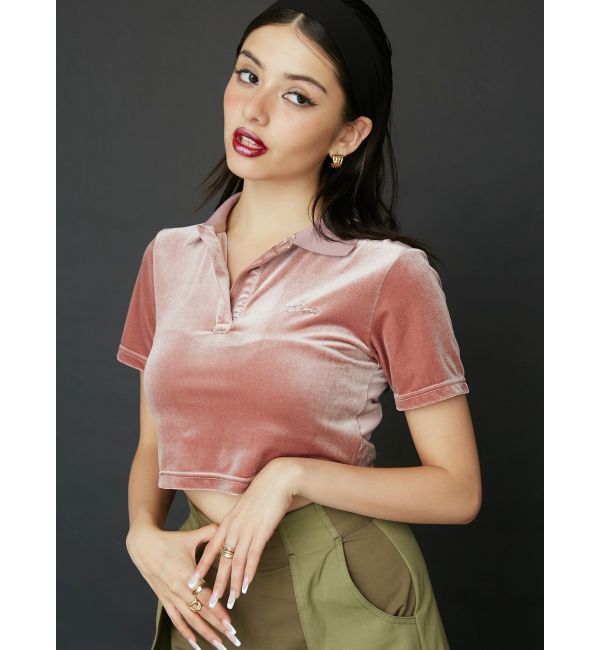 EVRIS「ベロアスキッパーショートトップス」|Tシャツ・カットソー|