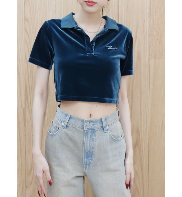 EVRIS「ベロアスキッパーショートトップス」|Tシャツ・カットソー|
